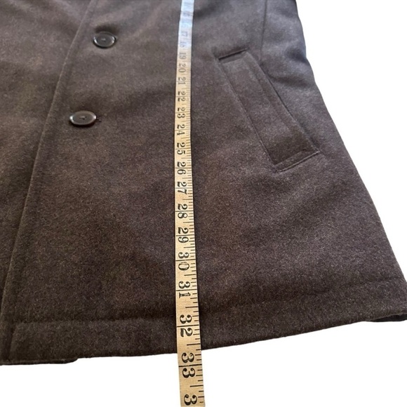 TOMMY HILFIGER BROWN MELTON WOOL WALKING
COAT SIZE SMALL - Picture 13 of 14